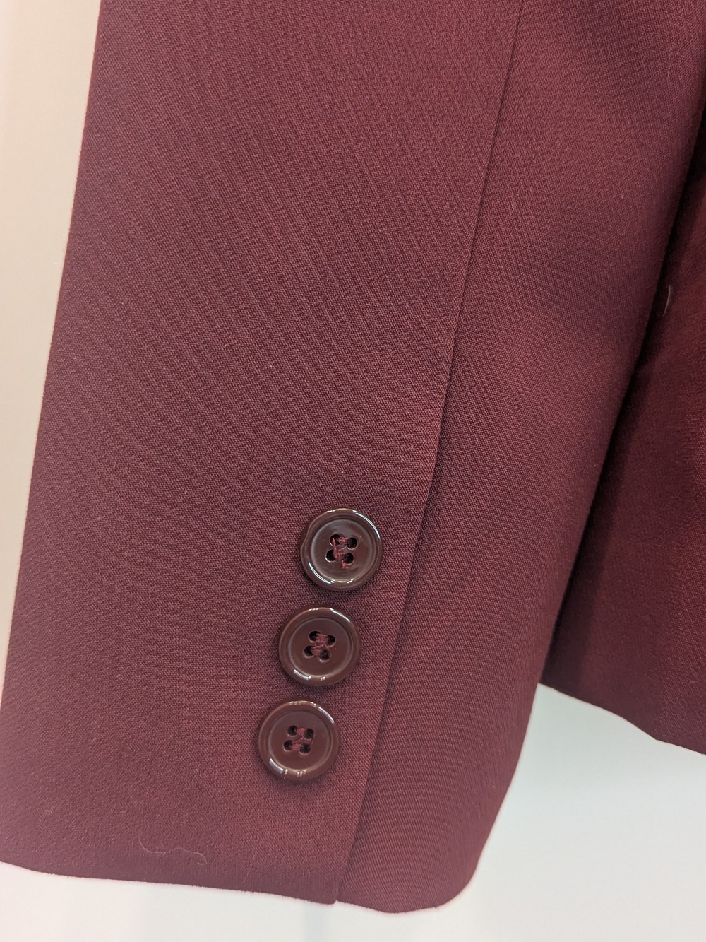 Forever 21 Burgundy Blazer with Black Satin Lapel. Size M. NWT. - Picture 7 of 10